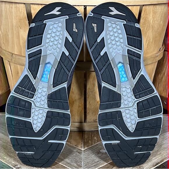 Diadora Mythos 3 Blushield Gray Black Blue Comfort Running Shoes Womens Size 8.5 - Picture 10 of 11